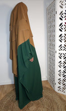 Charger l'image dans la galerie, Ensemble abaya papillon & khimar 3 voiles soie de medine Sara mastoura