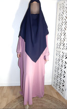 Charger l'image dans la galerie, Ensemble abaya papillon & khimar 3 voiles soie de medine Sara mastoura