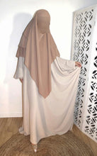 Charger l'image dans la galerie, Ensemble abaya papillon & khimar 3 voiles soie de medine Sara mastoura