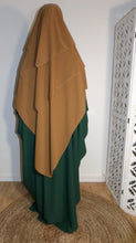 Charger l'image dans la galerie, Ensemble abaya papillon & khimar 3 voiles soie de medine Sara mastoura