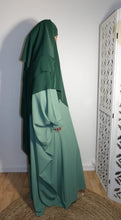 Charger l'image dans la galerie, Ensemble abaya papillon & khimar 3 voiles soie de medine Sara mastoura