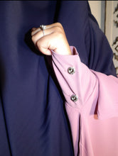 Charger l'image dans la galerie, Ensemble abaya papillon & khimar 3 voiles soie de medine Sara mastoura