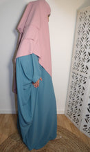 Charger l'image dans la galerie, Ensemble abaya papillon & khimar 3 voiles soie de medine Sara mastoura