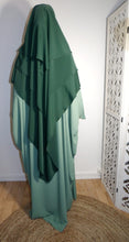 Charger l'image dans la galerie, Ensemble abaya papillon & khimar 3 voiles soie de medine Sara mastoura