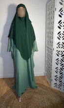 Charger l'image dans la galerie, Ensemble abaya papillon & khimar 3 voiles soie de medine Sara mastoura