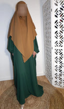 Charger l'image dans la galerie, Ensemble abaya papillon & khimar 3 voiles soie de medine Sara mastoura