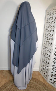 MAXI Khimar 3 voiles soie de medine