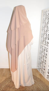 MAXI Khimar 3 voiles soie de medine