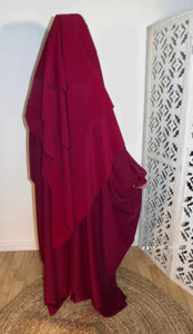 MAXI Khimar 3 voiles soie de medine