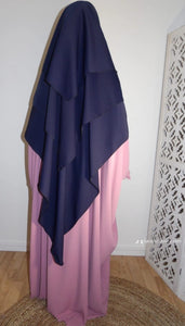 MAXI Khimar 3 voiles soie de medine