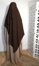 Charger l&#39;image dans la galerie, Ensemble abaya papillon &amp; khimar 3 voiles soie de medine Sara mastoura